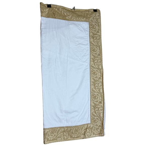 Frette Royal White Gold Filigree 25x25 Italy PillowCover PillowCase Bedding - Picture 2 of 9